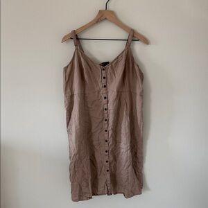 Torrid Tan Sleeveless Button-Front Dress